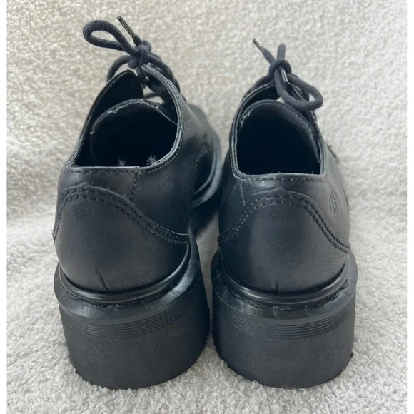 Dr Martens Black Leather Air Cushioned Sole Oxford Shoes Size 5 Chunky Y2K - Picture 4 of 12